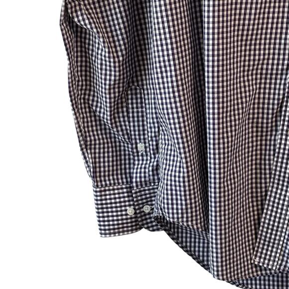 Christian Aujard Mens Shirt XL Purple Check Button Up Plaid Paisley Flip Cuff - Picture 5 of 7